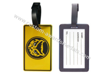 High Quality Cool Soft Pvc Luggage Tag, Promotional Printed Luggage Tags