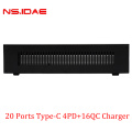 20 ports Type-C 4PD + 16QC Charger