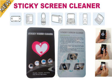 Custom Printing And Reusable Sticky Microfiber Screen Cleaner, Microfiber Cell Phone / Mobile Phone Cleaners