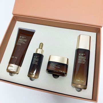 Matte Gold Luxury Skincare Packaging: Bottles, Jars, and Containers for Face Cream, Hand Cream, Serums, and Lotions