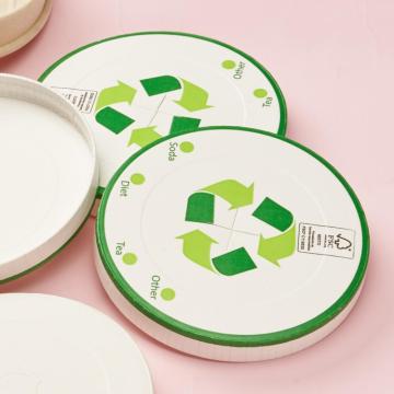 Wholesale 100% Biodegradable Food Grade Hot Sale Logo Custom Disposable Paper Coffee Cup Lids