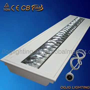 CE CB SAA T5 Grille Light Fixture, Fluorescent Troffer Light