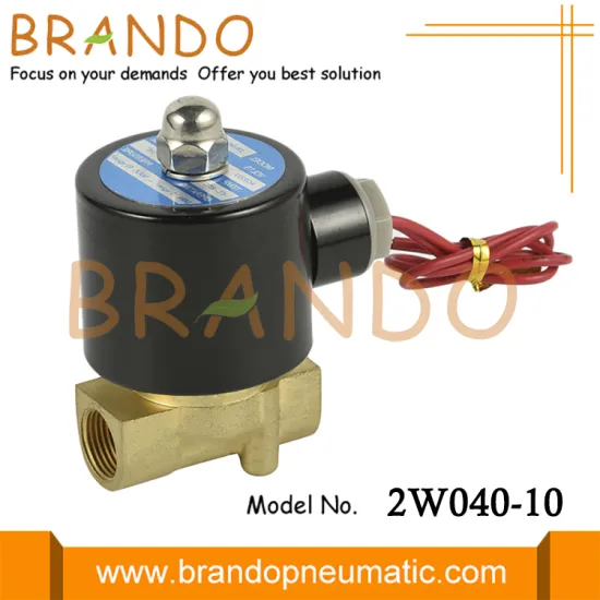 2W040-10 3/8'' NC Brass Solenoid Valve For Water 24V 110V 220V