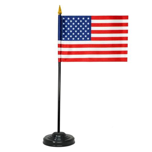 Factory USA american 14*21cm polyester table flag