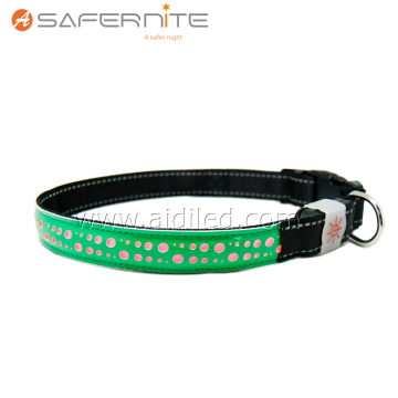 Green Pet Safety Flashing Led Dog Collar