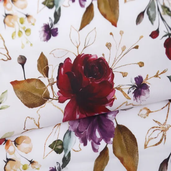 Custom Florals Digital Printed 100% Cotton Poplin Fabric for Clothing