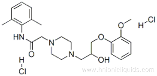 1-Piperazineacetamide,N-(2,6-dimethylphenyl)-4-[2-hydroxy-3-(2-methoxyphenoxy)propyl]-, hydrochloride(1:2) CAS 95635-56-6