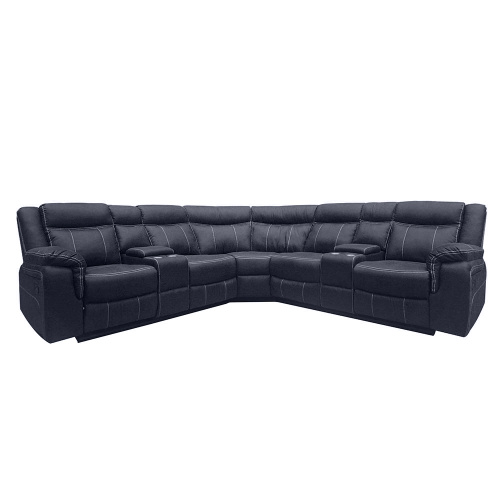 Curved Corner Sofa with Manual Recliners