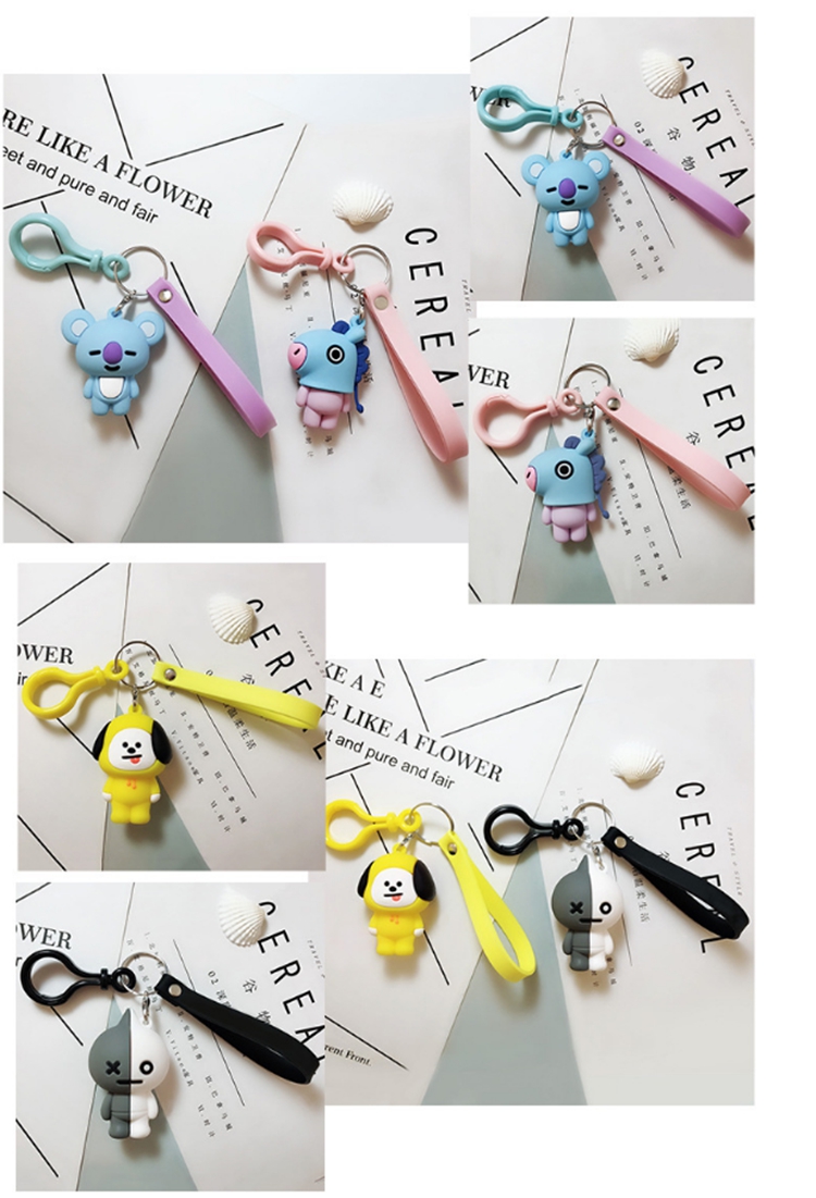 New Design Hot Selling Custom Dog Silicone Keychain