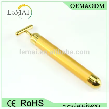 Skin Care Beauty Equipment 24k Golden Beauty Bar Massager Vibration