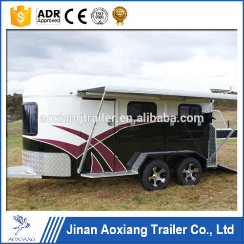 Fiberglass Roof Horse Trailer,horse Float, High Quality Fiberglass Roof