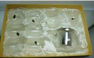 wholesale hand blown high borosilicate glass tea set