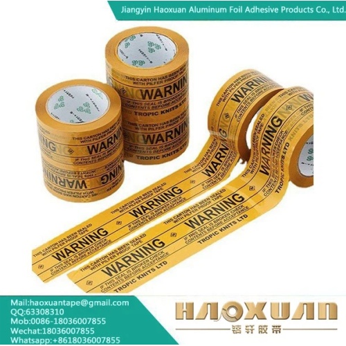 Κίτρινη εύθραυστη ταινία συσκευασίας