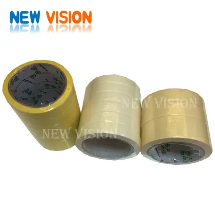 Cream/yellow/brown color masking tape with water based acrylic adhesive