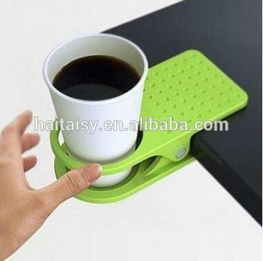 Hot selling Cheap plastic table clip cup holder for promotional gift