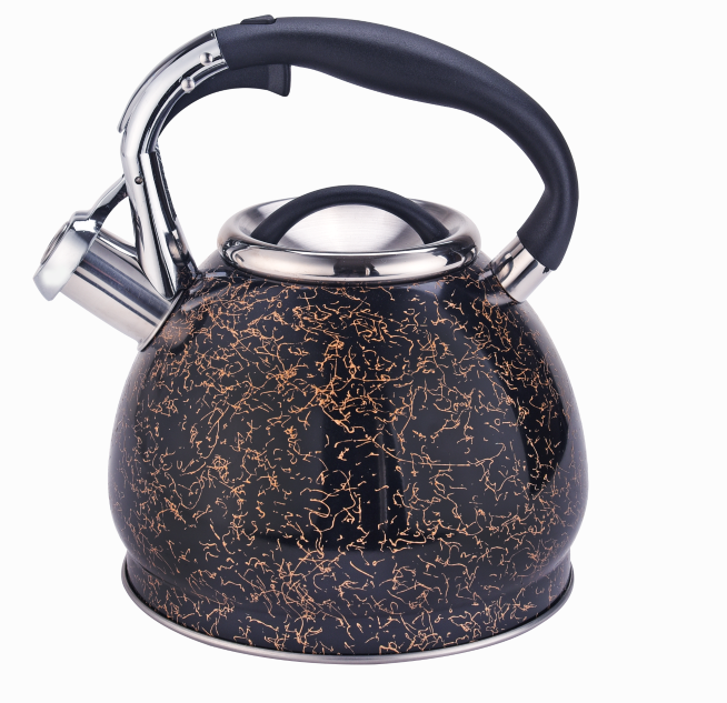 3L belly shape stainless steel whistling kettle