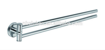 New mordern bathroom wall fitting accessories chrome plating swivel double towel bar