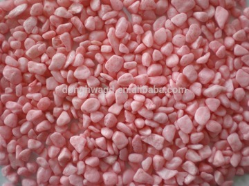 Garden wholesale colored sand pebbles pink color size 3-5mm