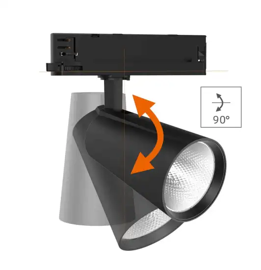 2 Wires 220V Museum Lighting Commercial Track Light - 360 Degree Rotatable Adjustable Tracklights