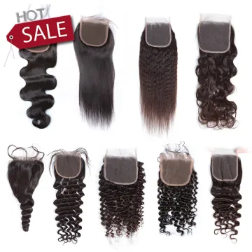 Hot Sale  Amanda Eliana Bleached Knots 100% Unprocessed Virgin Human Hair 4x4 Inch Natural Swiss Lace Closure Piece