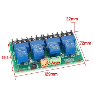 4-Channel 30A Relay Module with Optocoupler Isolation