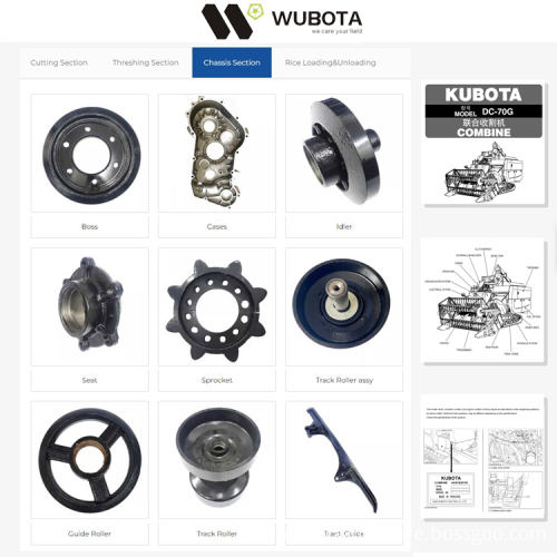 Agricultural Spare Parts for Kubota DC70 Gear 5T055-81742 Unloader Cover DC60 Harvester Sprocket
