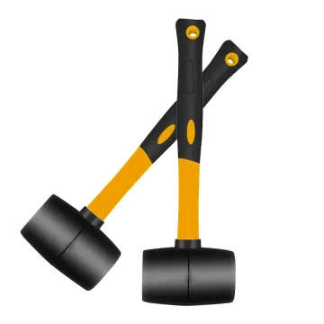 Professional Rubber Mallet: 16oz Durable Hammer with Eco-Friendly Fiberglass Handle for Floor Tile Installation