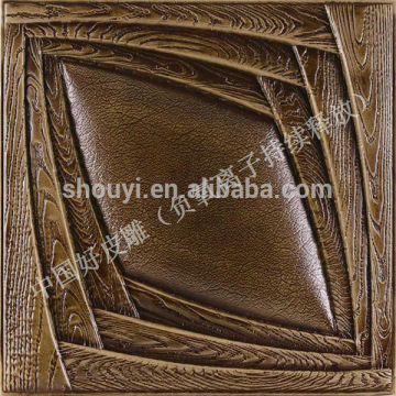 3D Glue On PU Leather Wall Panel