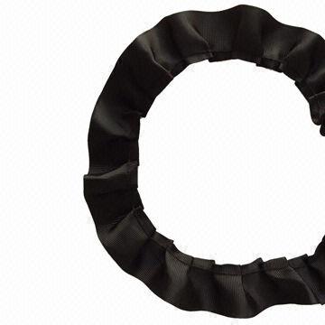 Polyester Ruffled Grosgrain Ribbon, Customized Colors and Widths are Accepted