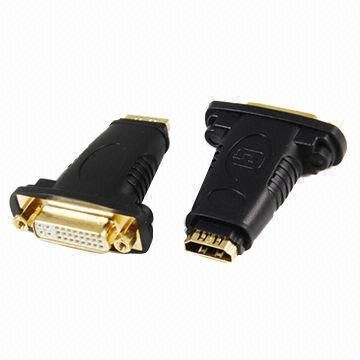 DVI σε προσαρμογέα HDMI, DVI θηλυκό 24 + 5 σε θηλυκό, HDMI 24K χρυσό επιμεταλλωμένα