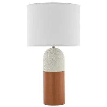 UL Listed Hotel Bedroom Bedside Study Vertical Table Lamp with Linen Shade