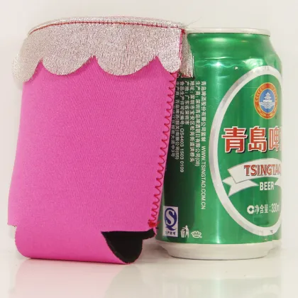 Collapsible lace design can coolers beer holders