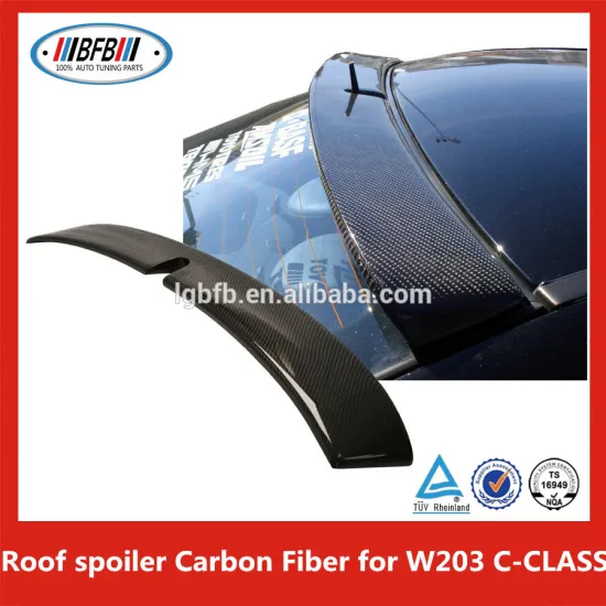 Carbon Rear Window Roof Spoiler Wing Foresight Style Fit For B ENZ C W203