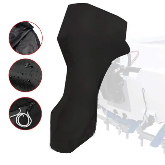 600D Heavy Duty Oxford Fabric Full Outboard Motor Cover with Extra PVC Coating - Waterproof Protection