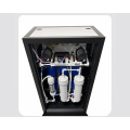 Purificador de agua comercial RO con gabinete blanco y negro