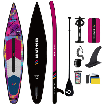 Professional ISUP Inflatable Stand Up Paddle Board for Racing and Surfing - Beginner Friendly