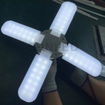 Foldable Four Leaf 60W LED Bulb Light for Indoor Lighting