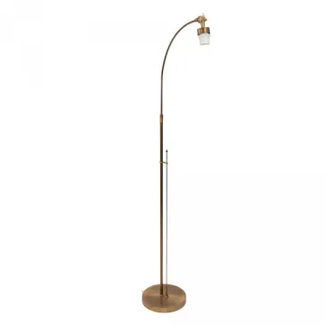 Bend floor lamp in pole-dimmer