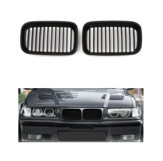 Matte Black Front Bumper Grille for 1992-1996 BMW 3 Series E36 Kidney Grill