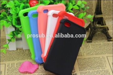 3D sublimation two-in-one insert card TPU and PC phone case for iphone 4