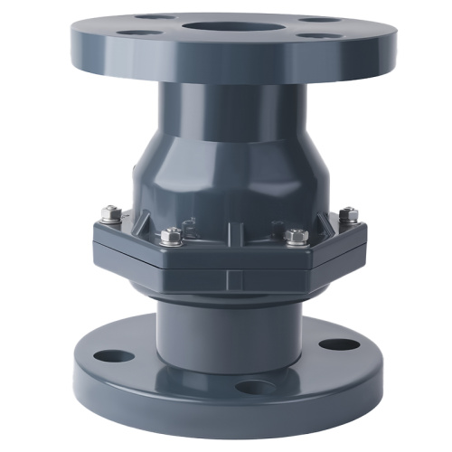 Válvula de retenção oscilante flangeada para sistemas UPVC
