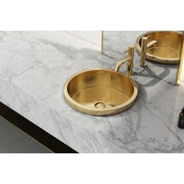 Meiao Round Gold Bathroom Basin