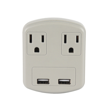 Mexico Adapter with 2 USB Ports for US Standard 127V - Power Socket for International Travel