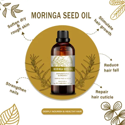 Wholesale bulk natural Moisturizer For Skin Hair Moringa Oil