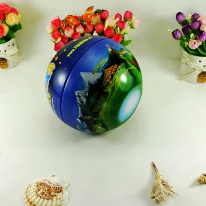 metal decorative ball shape candy tin can