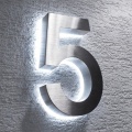 Stainless Steel Outdoor Rustproof Backlit LED Door Number