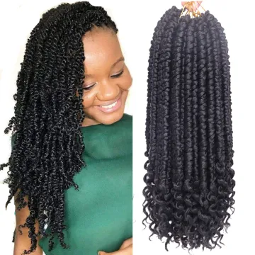 16 Inch Pre -twisted Spring Twist Crochet Braids Hair Passion Bomb Twist Hair Synthetic Crochet Braiding Hair Hot Selling