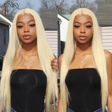 New Arrival Highlight 613 Blonde Ombre Color HD Lace Front Wig Bleached Knots Raw Indian Cuticle Aligned Virgin Human Hair Wigs