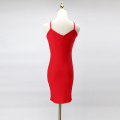 Sukienka maxi z czerwonego żeberka