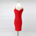 Robe maxi en tricot rouge